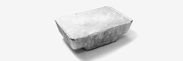 Galvanising T Jumbo Block for industrial zinc alloy use, approximately 1,000 kg